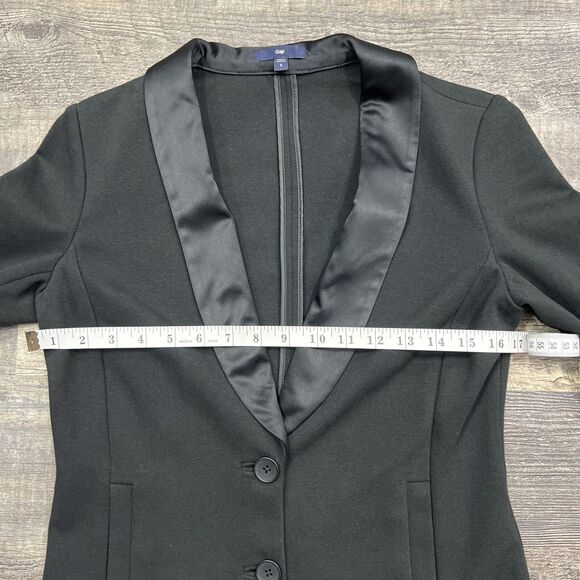 Gap Blazer Black Jacket Women's 2 Button Single Breasted Size Small - Picture 7 of 10